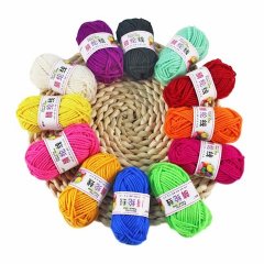 16Pcs Multicolor Crochet Yarn Beginner Set w/Tools Craft Kit