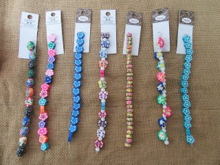 12Strings Polymer Beads Strands DIY Craft Jewelry Accessories