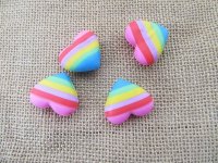 12Packs x 4Pcs Rainbow Heart Vintage Children School Erasers