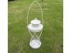 1X White Metal Candle Lantern Wedding Decoration 21.5cm High 1X White Metal Candle Lantern Wedding Decoration 21.5cm High