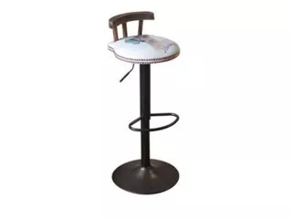 2X Wooden Bar Stool Height Adjustable Kitchen Dining Chair For L