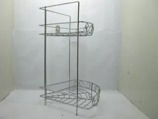 1X New MINI 2-Layer Corner Bath Bathroom Rack Display
