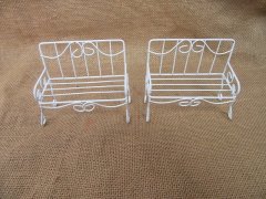 10Pcs White Miniature Bench Table CenterPiece Wedding Supplies 10Pcs White Miniature Bench Table CenterPiece Wedding Supplies