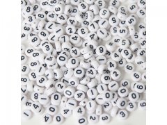 6Packs x 200Pcs White & Black Numbers Flat Round Beads 7mm 6Packs x 200Pcs White & Black Numbers Flat Round Beads 7mm