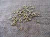 100Pcs 5mm Golden Flower Rhinestone Rondelle Spacers Beads