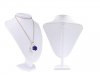1X White Leatherette Necklace Display Bust Stand 29cm High 1X White Leatherette Necklace Display Bust Stand 29cm High