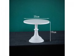 1Pc White Basic Round Dessert Cake Stand Pedestal Display 1Pc White Basic Round Dessert Cake Stand Pedestal Display