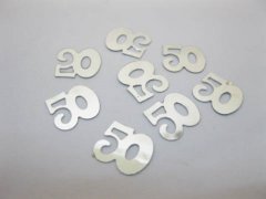 6400Pcs Age "50" Party Table Decoration Confetti Silver 6400Pcs Age "50" Party Table Decoration Confetti Silver