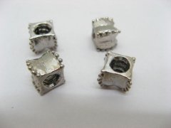 10 Alloy European Cube Thread Beads ac-sp352 10 Alloy European Cube Thread Beads ac-sp352