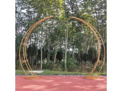 (image for) 1Set 2Pcs New Golden Garden 3D Arch Double Round Heavy Duty Stand
