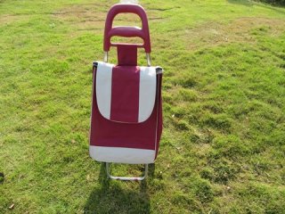 1X New Wine Red Convenient Shopping Trolley Bag