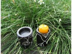 (image for) 24X Black Hand Draw Flower Candle Holder Home Wedding Decoration