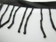 (image for) 9Mtrs Black Beaded Curtain Trimming Fringe Craft Trim