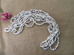 (image for) 5Strings Loose Gemstone White Turquoise Chip Beads Jewelry Makin