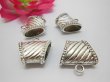 40Pcs HQ New Charms Stripe Hollow Alloy Beads Pendants (image for) 40Pcs HQ New Charms Stripe Hollow Alloy Beads Pendants