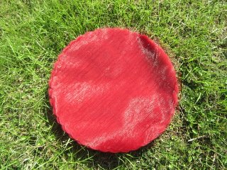 50Pcs Red Scalloped Edge Tulle Round Circles Wedding Favor (image for) 50Pcs Red Scalloped Edge Tulle Round Circles Wedding Favor
