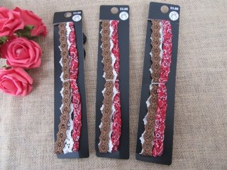 1Sheet X 3Pcs New Elastic Head Band 3 Designs
