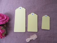 6Packs x 15Pcs Blank Yellow Paper Price Tags Gift Wrap Tags