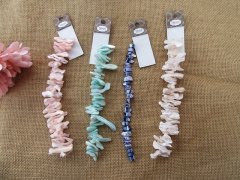 12Strand Dyed Shell Chips Unfinished Bracelet Jewellery Making 12Strand Dyed Shell Chips Unfinished Bracelet Jewellery Making