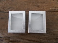12 Silver Windowed Gift Case for Necklace Earring & Ring 9x7cm 12 Silver Windowed Gift Case for Necklace Earring & Ring 9x7cm