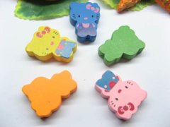 (image for) 200 Carton Cat Wood Beads Mixed Color