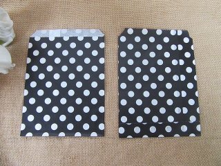 6Packs x 24Pcs Disposable Snack Bags Loot Bags Treat Bag - Polka