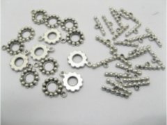 100 Sets Metal Studed Ball Toggle Clasps 15mm 100 Sets Metal Studed Ball Toggle Clasps 15mm