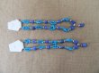 6Pcs Blue Dyed Gemstone Chips Beads Necklace 49cm (image for) 6Pcs Blue Dyed Gemstone Chips Beads Necklace 49cm