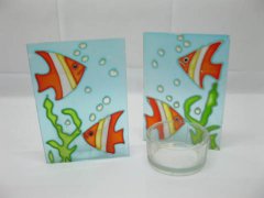 (image for) 30Pcs Fish Glass Tea Light Holder For Sea Theme Wedding