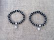 12Pcs Black Glass Beaded Bracelets 7cm Dia. (image for) 12Pcs Black Glass Beaded Bracelets 7cm Dia.
