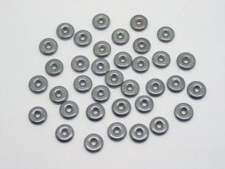 1000 Hematite Donut Beads 8.5mm Dia.