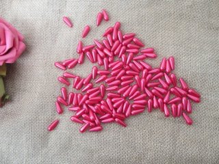 250g (615Pcs) Red Teardrop Simulate Pearl Beads Loose Beads