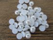 500Pcs White 10mm Semi Simulated Pearl Bead Flatback