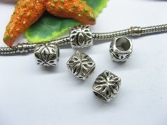 (image for) 20pcs Tibetan Silver Flower Barrel Beads European Design