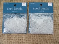 24Packs X 20Grams White Opaque Glass Seed Beads 2-3mm 10/0