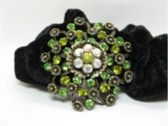 (image for) 1Pc Chic Designer Hair Clips,Rhinestone Floral Clip