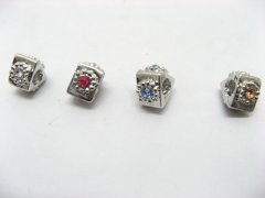 20 Alloy Heart Thread European Beads ac-sp547