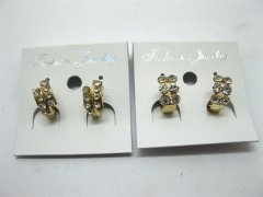 24Pairs Metal Earrings w/Glass Rhinestone er-m-ch19 24Pairs Metal Earrings w/Glass Rhinestone er-m-ch19