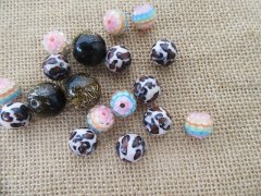 250Gram Colorful Rainbow Animal Fur Etc Round Loose Beads Assort 250Gram Colorful Rainbow Animal Fur Etc Round Loose Beads Assort