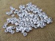 (image for) 6Packets x 145Pcs Flat Round White Alphabet Letter Beads 6x5mm