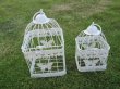 1Set 2in1 White Square Hanging Bird Cage Card Holder - Butterfly (image for) 1Set 2in1 White Square Hanging Bird Cage Card Holder - Butterfly