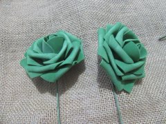 25Pcs Xmas Green Rose Artificial Foam Flower Hair Pick Wedding 25Pcs Xmas Green Rose Artificial Foam Flower Hair Pick Wedding