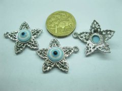 (image for) 50 Metal Tribal Pendants Star Shape Jewelery Finding
