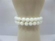 50 Fashion White Glass Bead 8mm Beaded Bracelets (image for) 50 Fashion White Glass Bead 8mm Beaded Bracelets