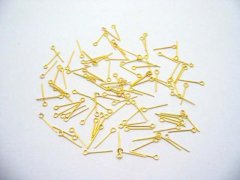 (image for) 3300Pcs Golden plated 45mm eye pins Jewelry finding