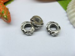 (image for) 50pcs Tibetan Silver Leaf Barrel Beads European Design
