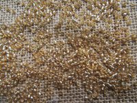 450g Golden Tube Glass Bugle Seed Beads 2mm 450g Golden Tube Glass Bugle Seed Beads 2mm