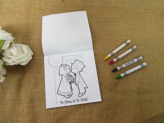 12Sets Wedding Day Fun Event Coloring Book Activity Set Art