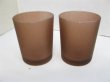 (image for) 40 Frosted Glass Tea Light Holder Wedding Favor 6.5cm COFFEE