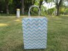 48 Bulk Waved Kraft Paper Gift Carry Shopping Bag 22x16x8cm Blue 48 Bulk Waved Kraft Paper Gift Carry Shopping Bag 22x16x8cm Blue